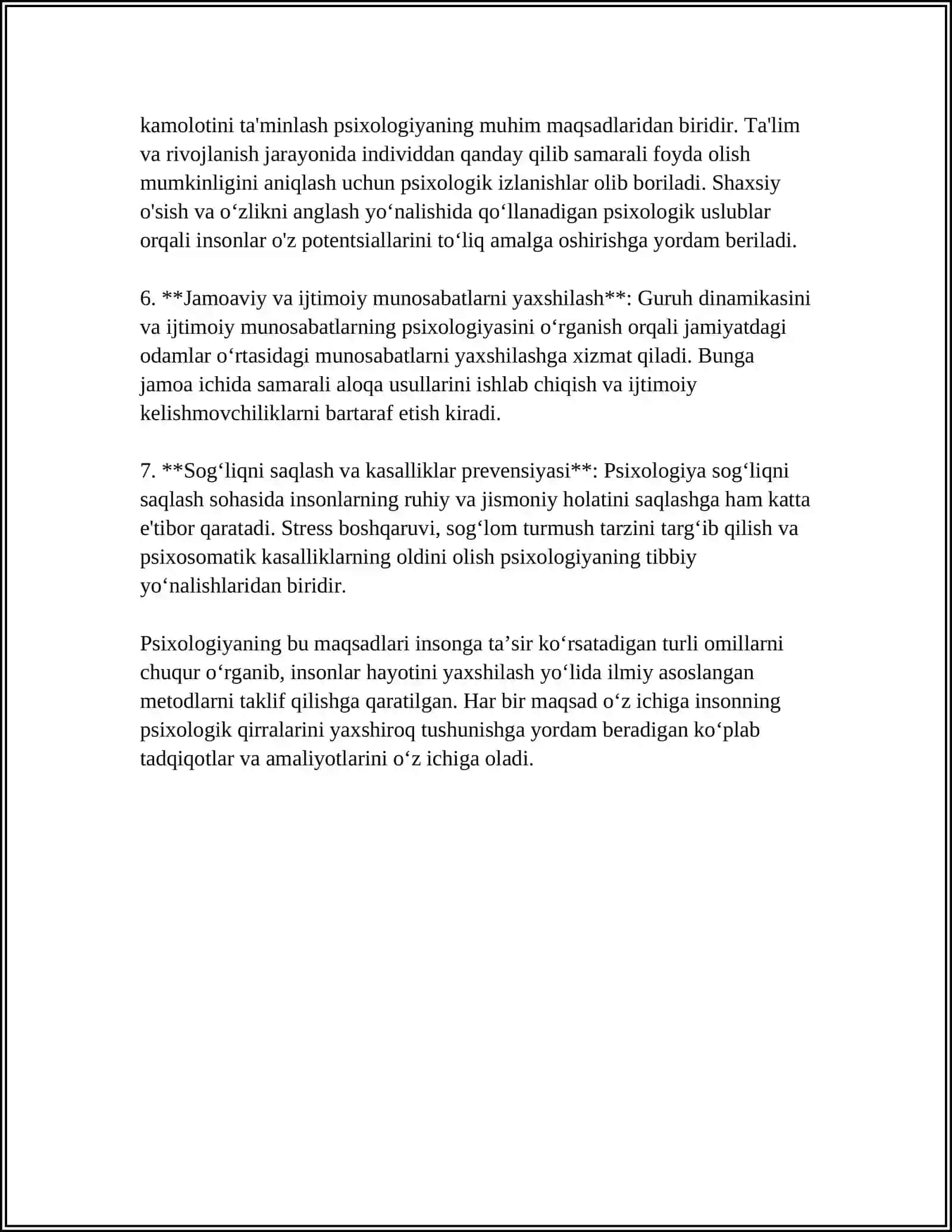 PSIXOLOGIYA FANINING MAQSADI 4