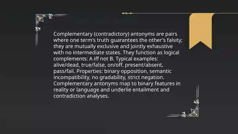 Classification of antonyms 4