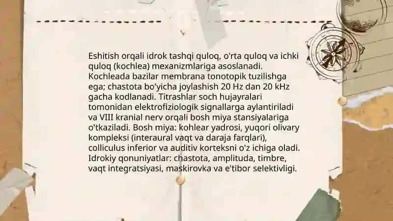 Idrok shakllari, qonuniyatlari va mexanizmlari: Azamova Mubina 4