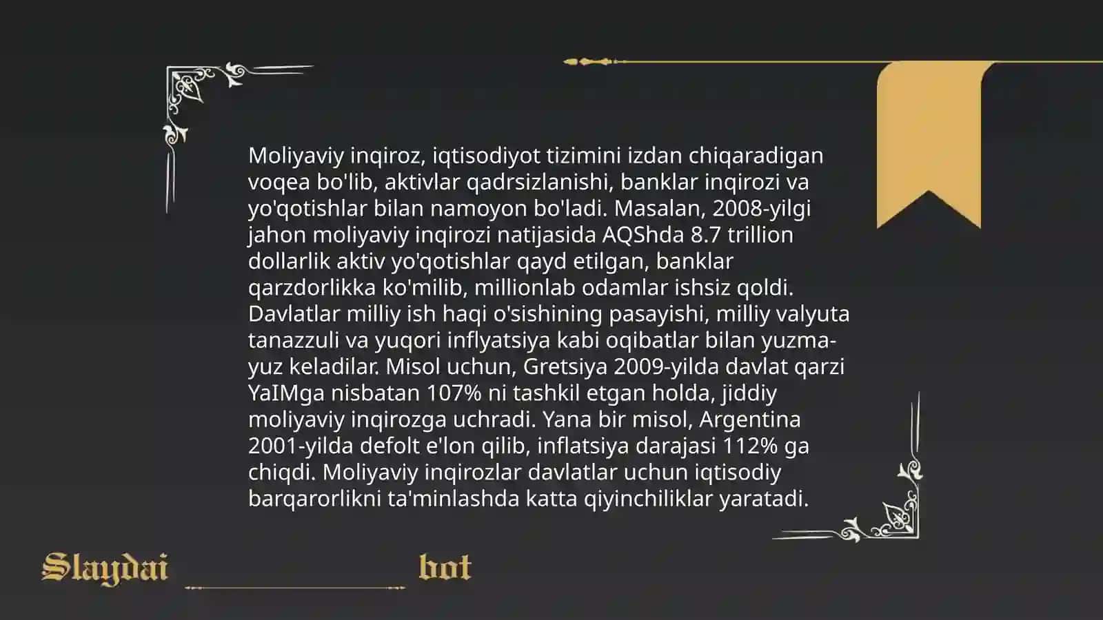Iqtisodiy inqirozlar, ularning turlari va namoyon bo'lish xususiyatlari 4