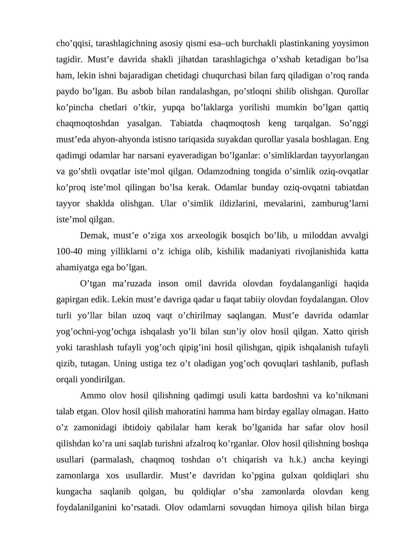 O’rta paleolit ( Must’e davri madaniyati ) 4