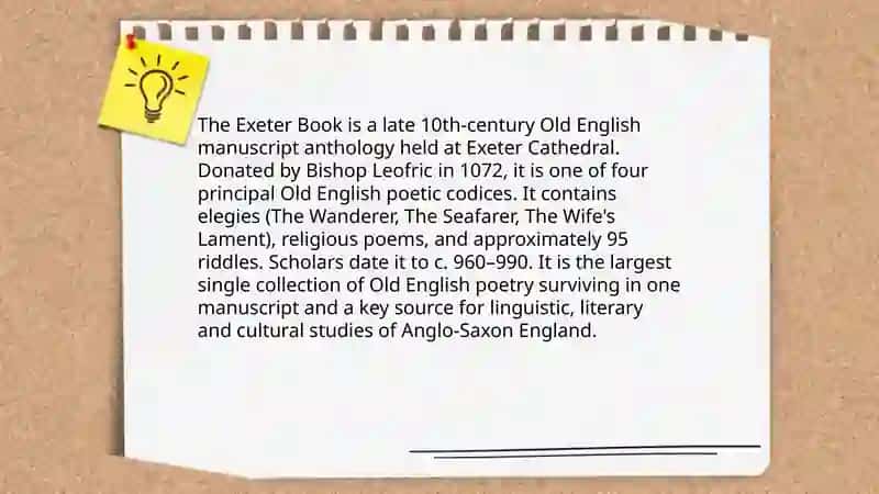 Written monuments of Old English 4