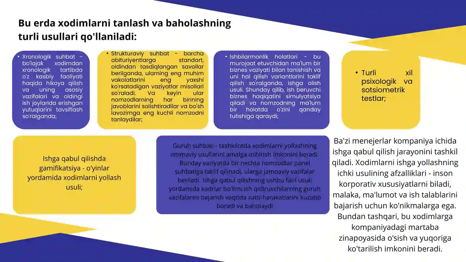 KADRLARNI TO'PLASH VA TANLASH METODLARI 4