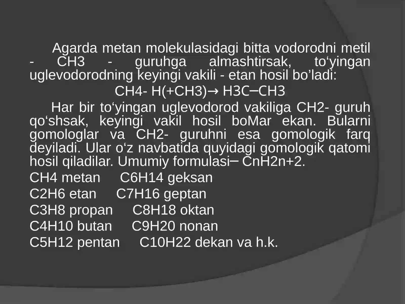 To'yingan va to'yinmagan uglevodorodlar 4