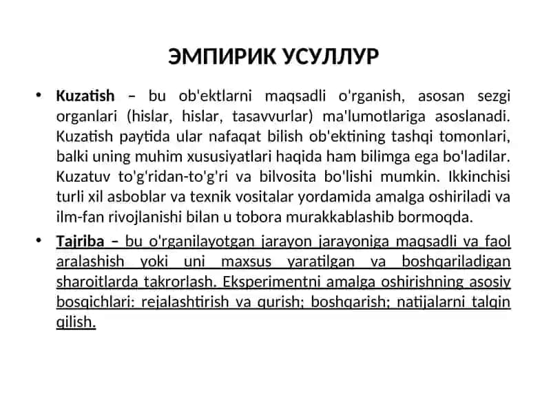 TADQIQOT JARAYONI BOSQICHLARI 4