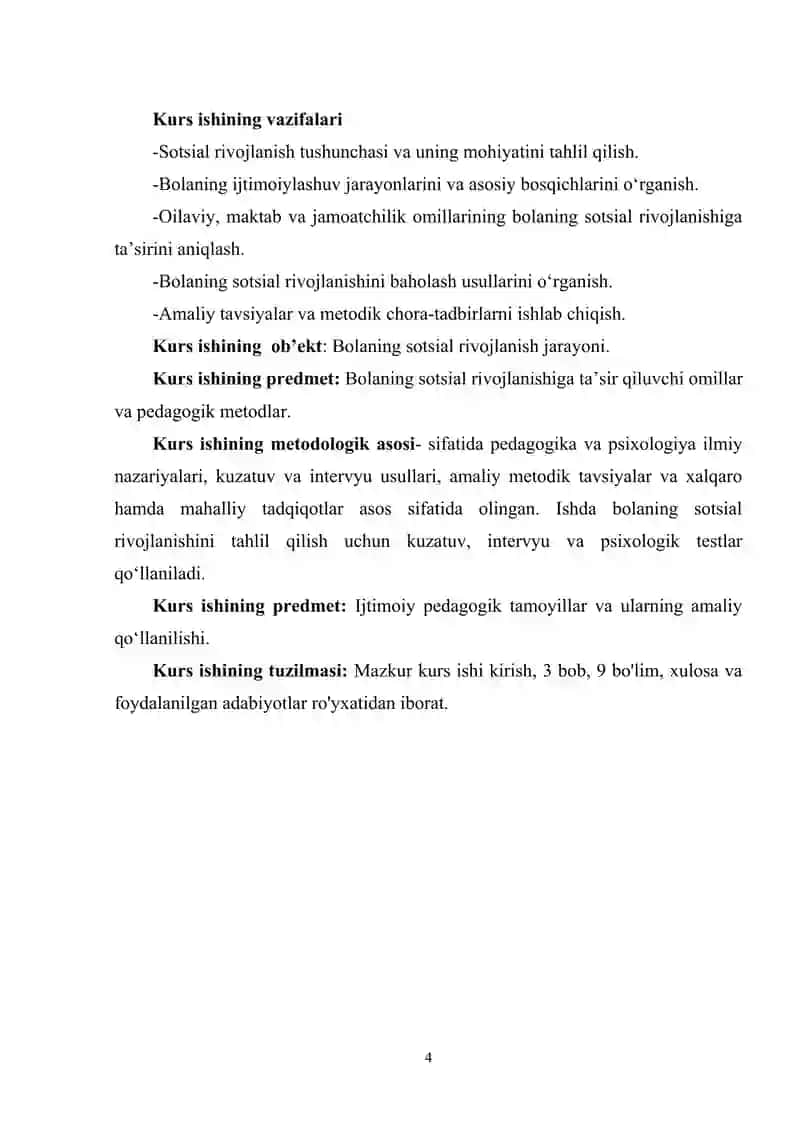 Bolaning sotsiumda rivojlanishi. 4