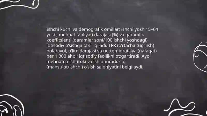 Iqtisodiy ósishning asosiy omillari 4
