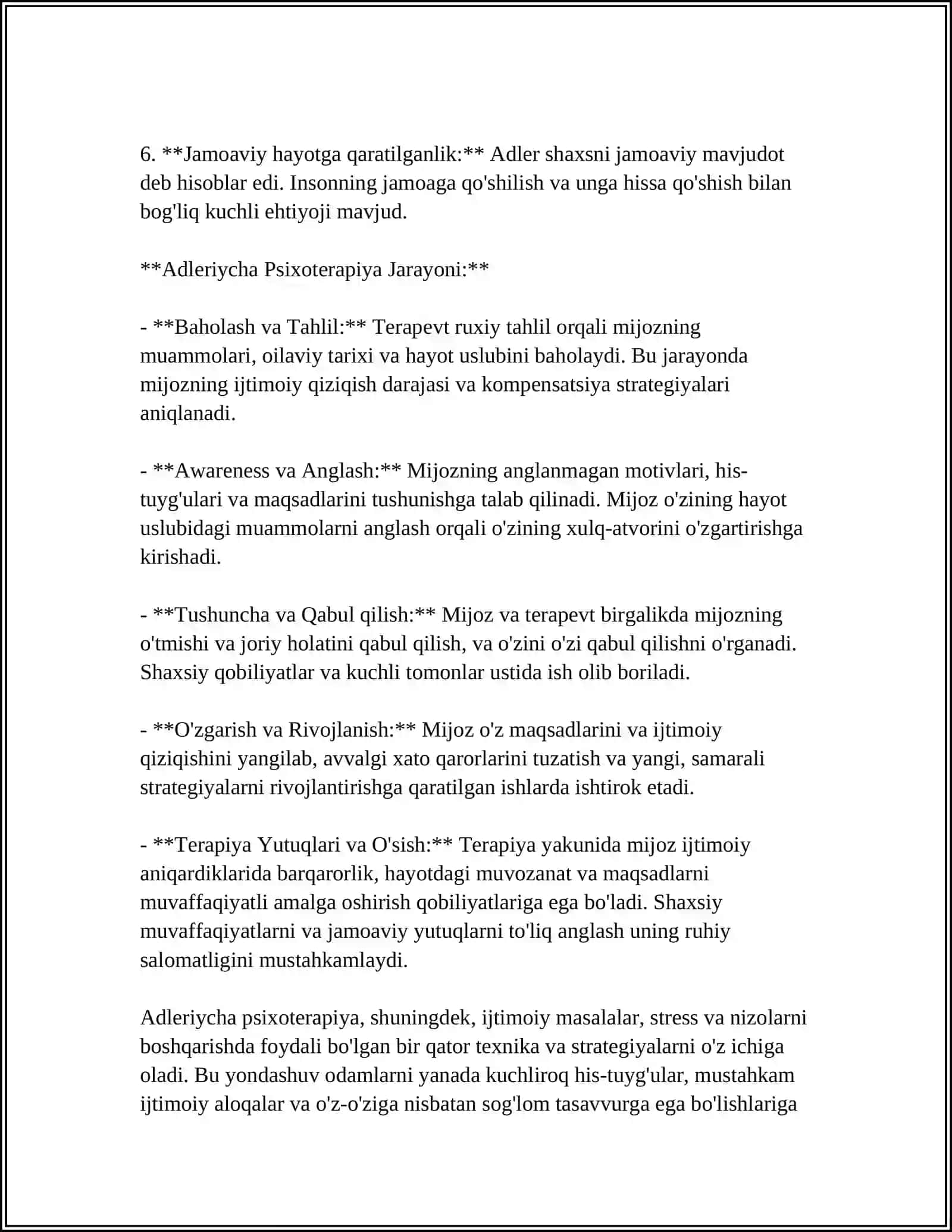 ADLERIAN KONSULTATSIYA 4