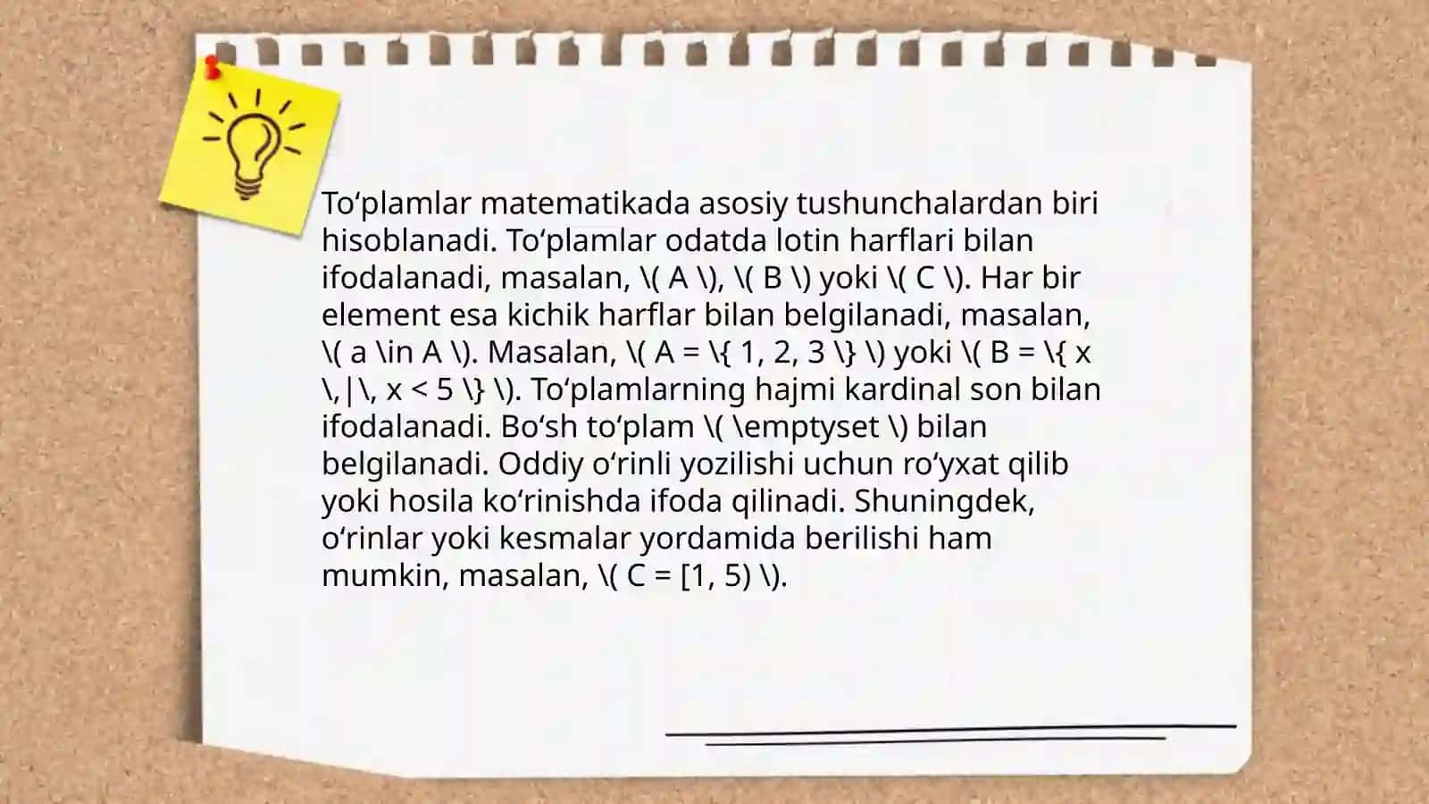 Toʻplam tushunchasi va ular ustida amallar 4