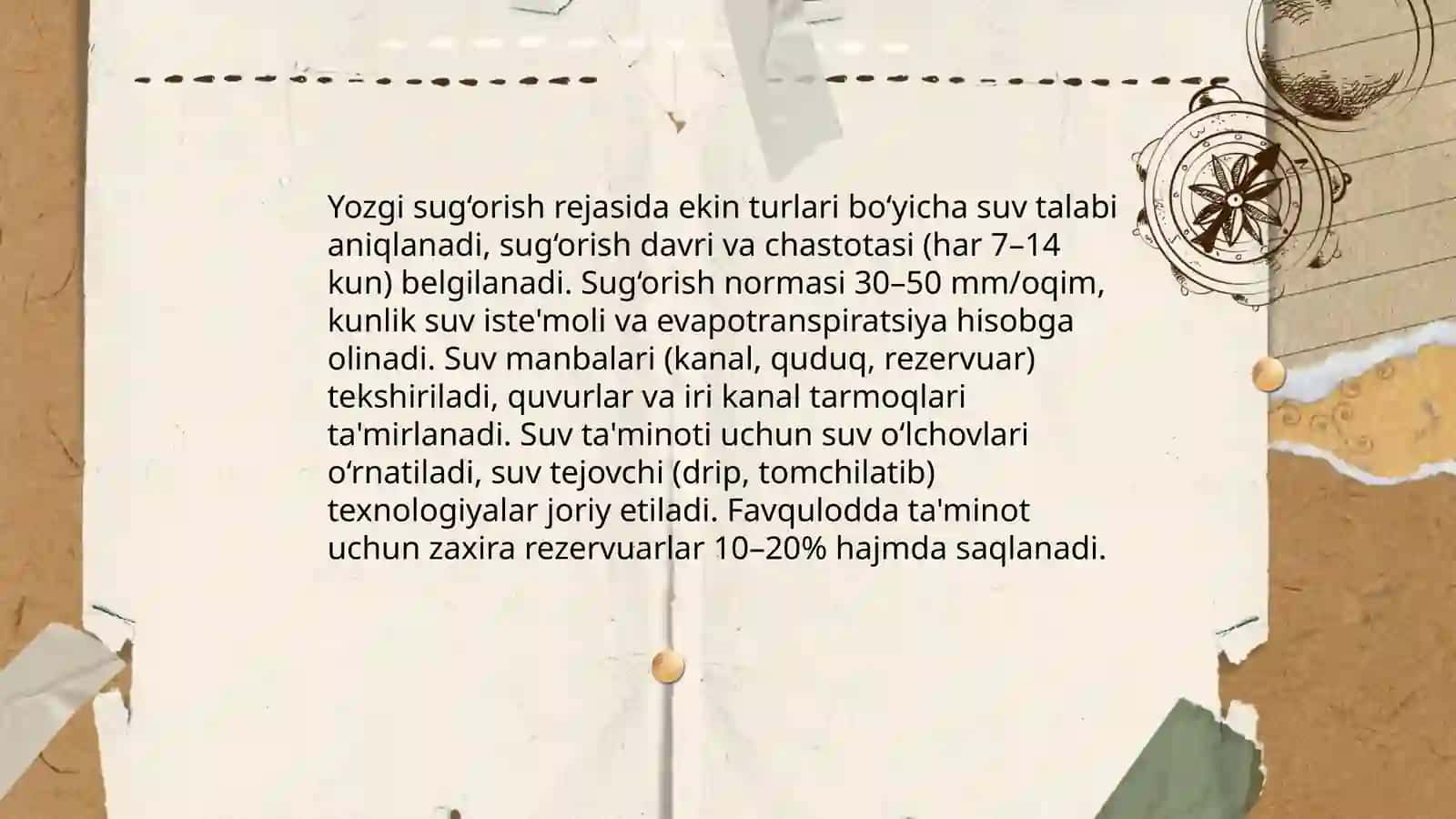 Yoz faslida yer maydonchalari mazmuni 4