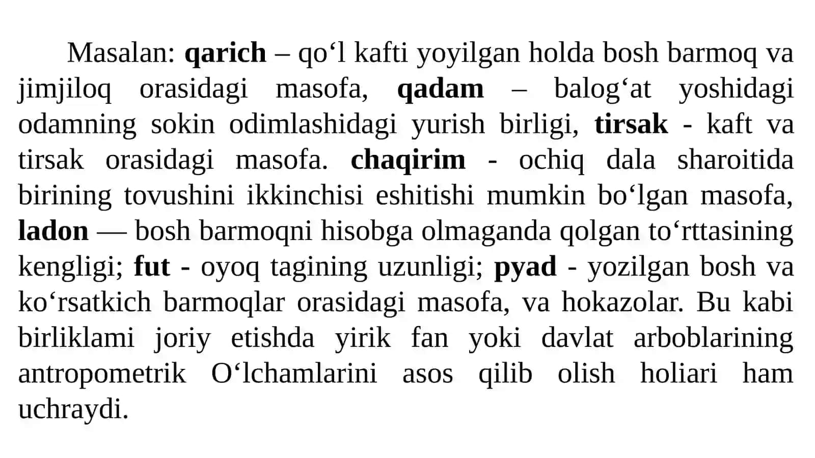 O‘lchash jarayoni bo‘yicha umumiyma’lumotlar 4
