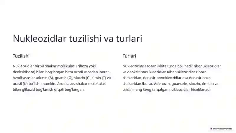 Nukleozidlar va Nukleotidlar 4