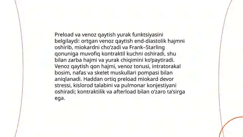 Yurak gemodinamik vazifasi 4