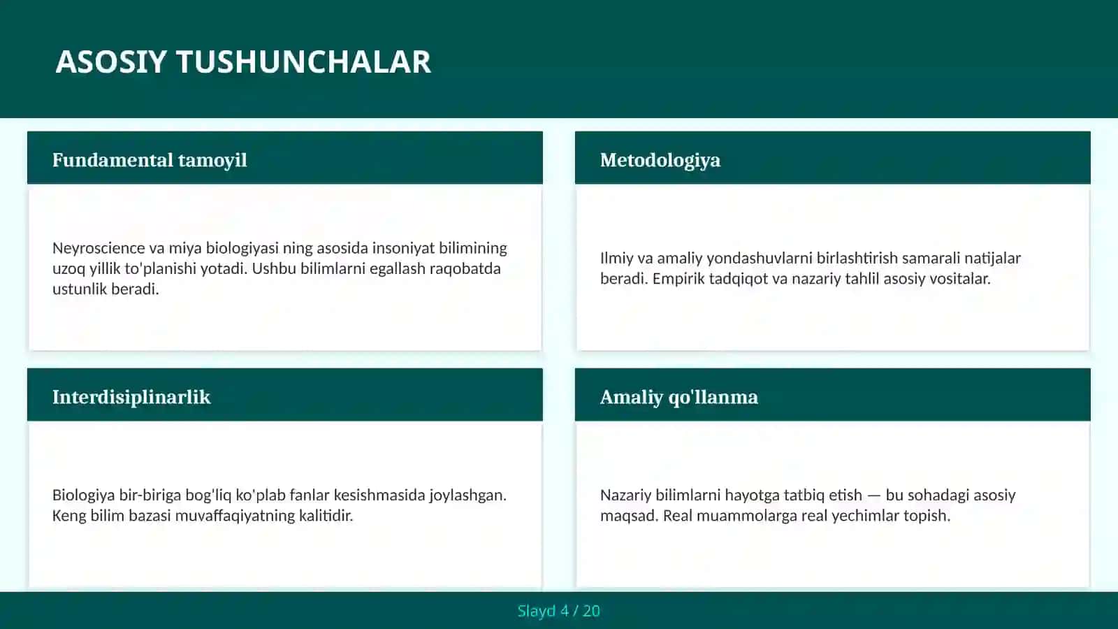 NEYROSCIENCE VA MIYA BIOLOGIYASI 4