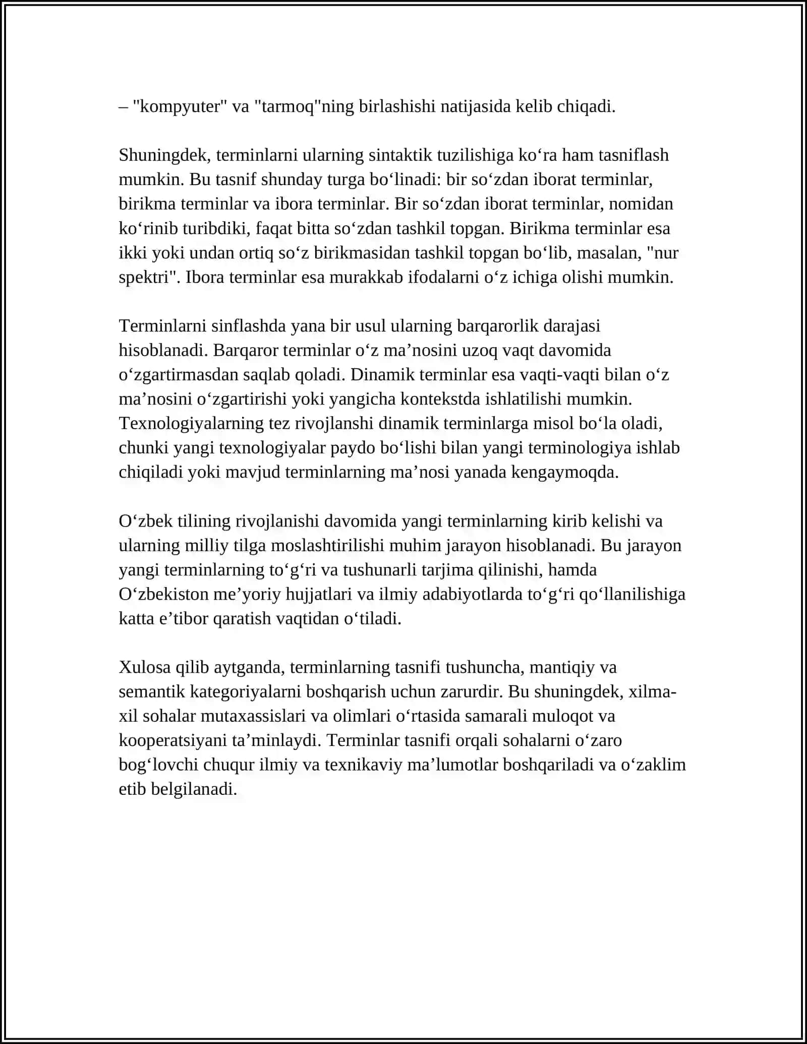 TERMINALOGIYA, TERMINSHUNOSLIK, TERMINOGRAFIYA 4