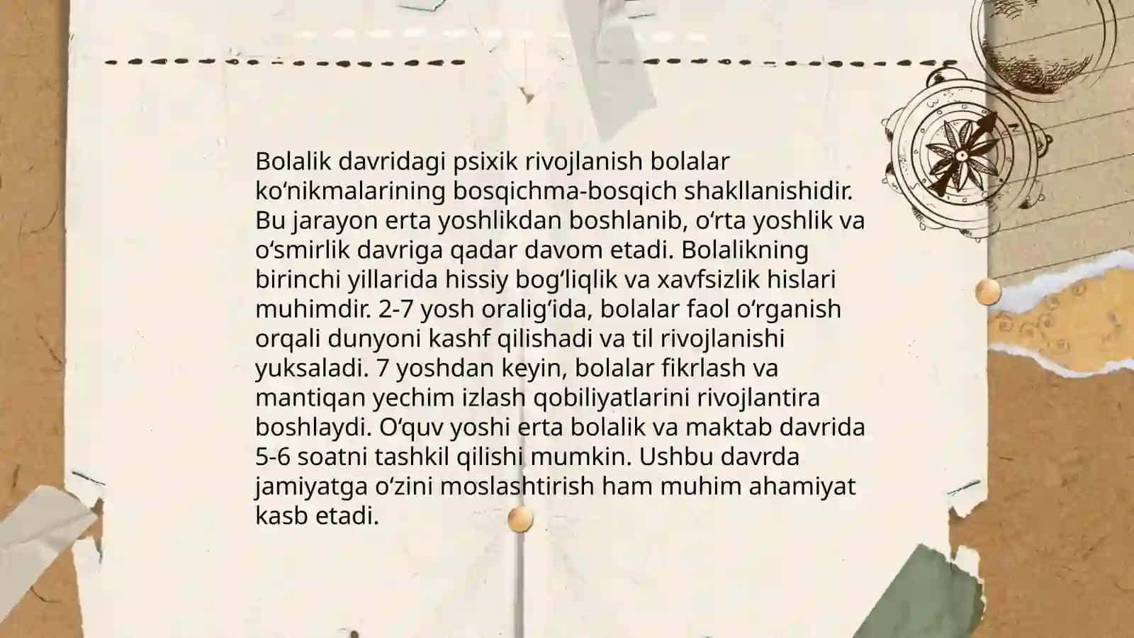 Psixik rivojlanish va uning davrlashtirish 4