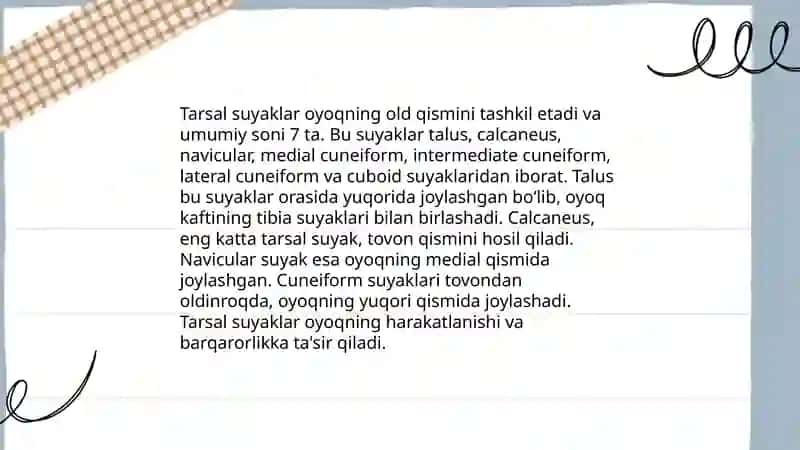 Oyoq suyaglari 4