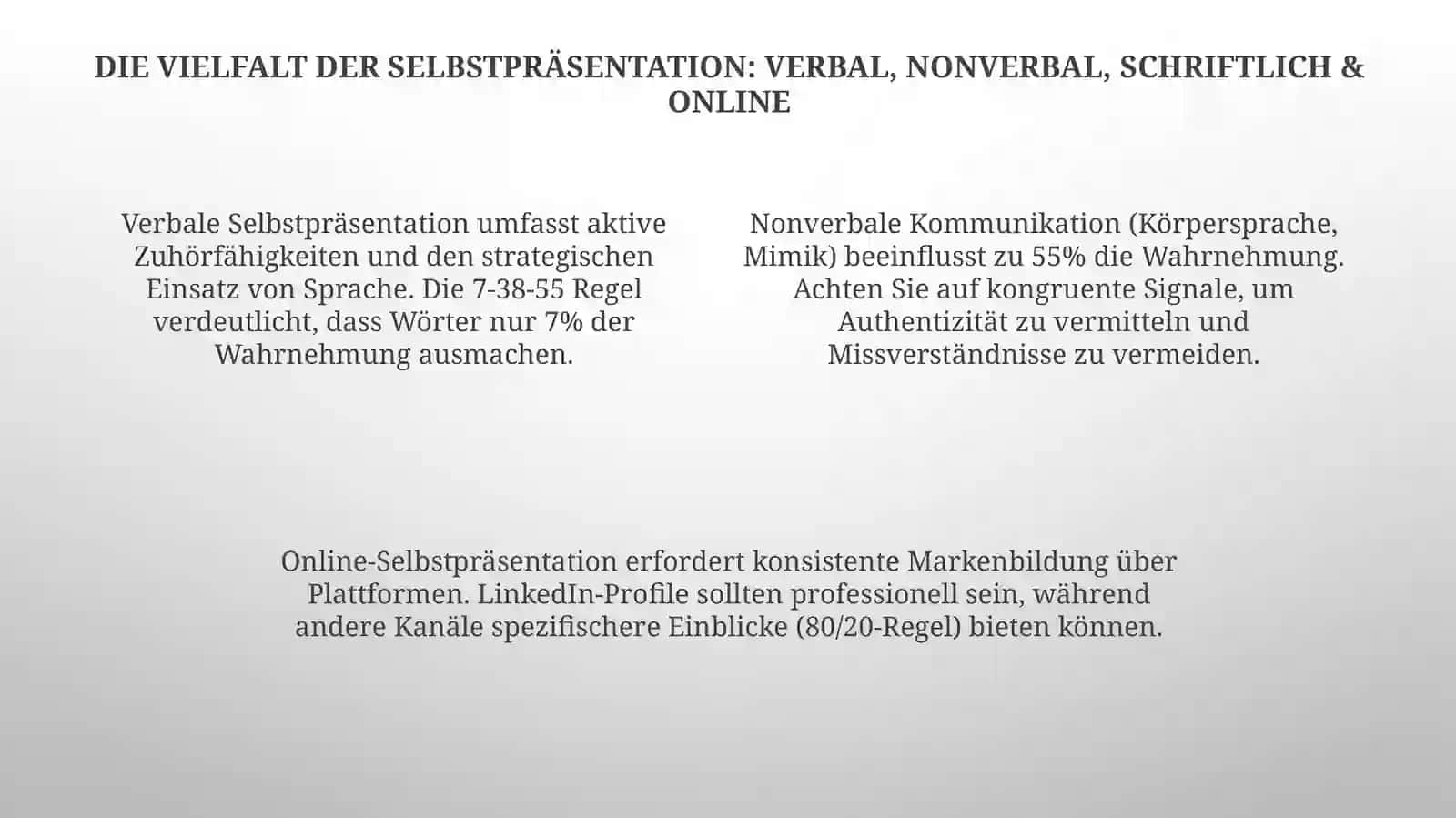 Selbstprâsentation im Beruf 4