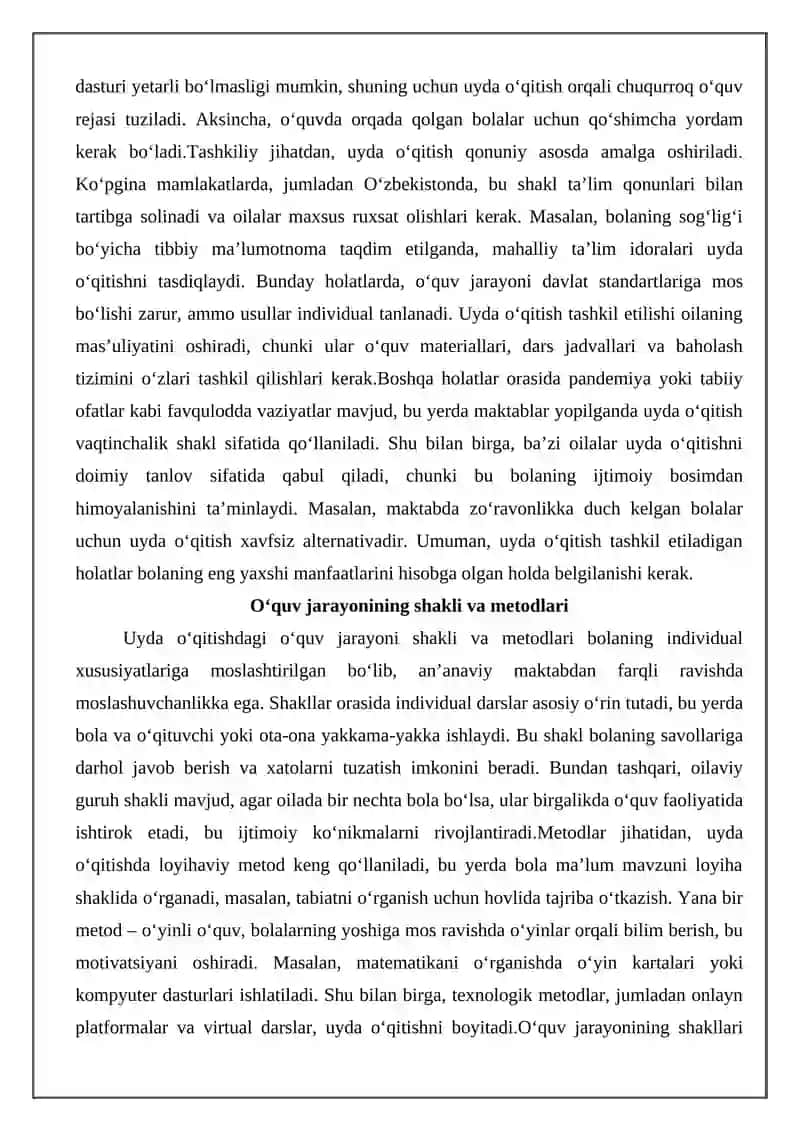 Uyda o‘qitish va gospital pedagogika o‘rtasidagi farqlar 4