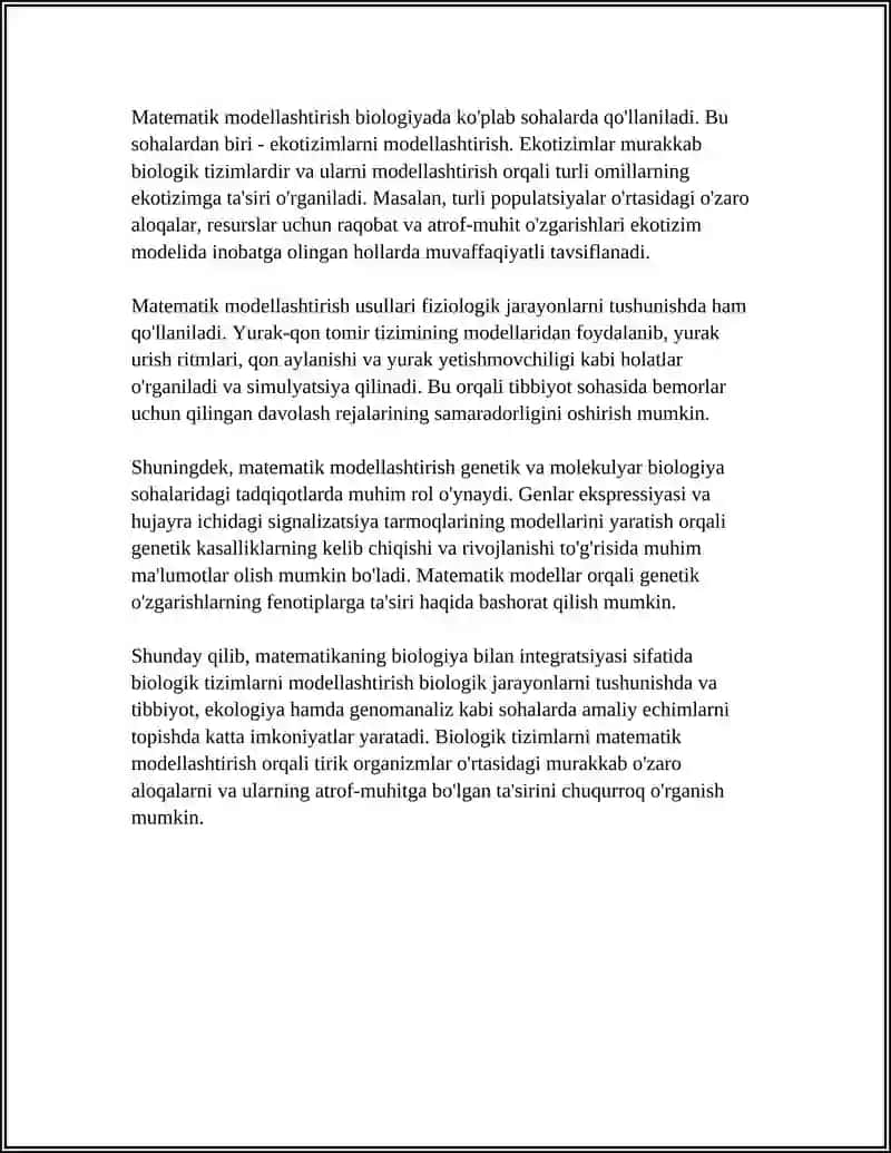 BIOLOGIK SISTEMA MODELLARI 4
