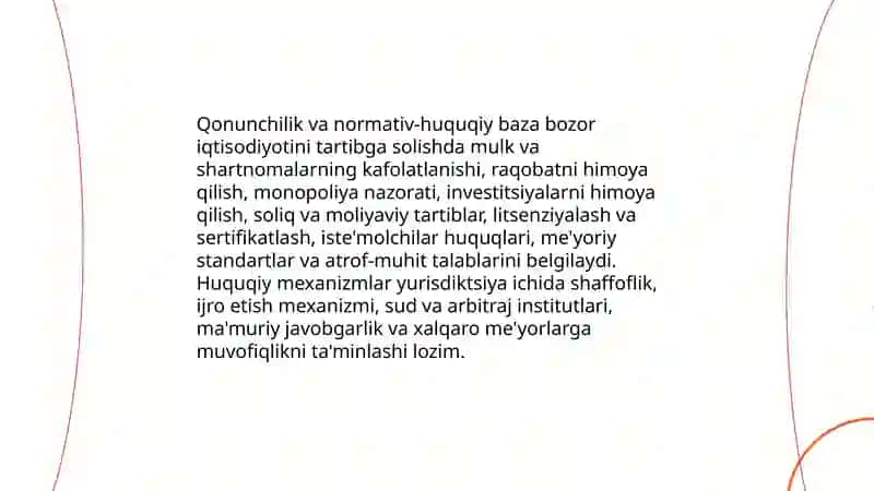 Bozor iqtisodiyotini tartibga solishda davlatning roli 4