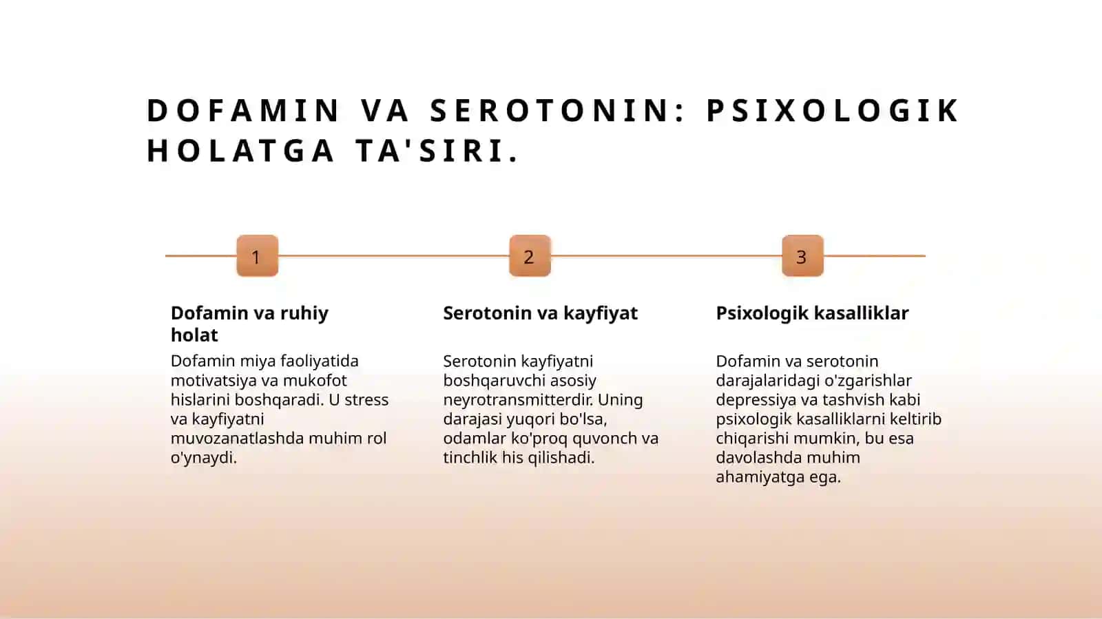 Dofamin va serotonin haqida umumiy ma'lumot 4