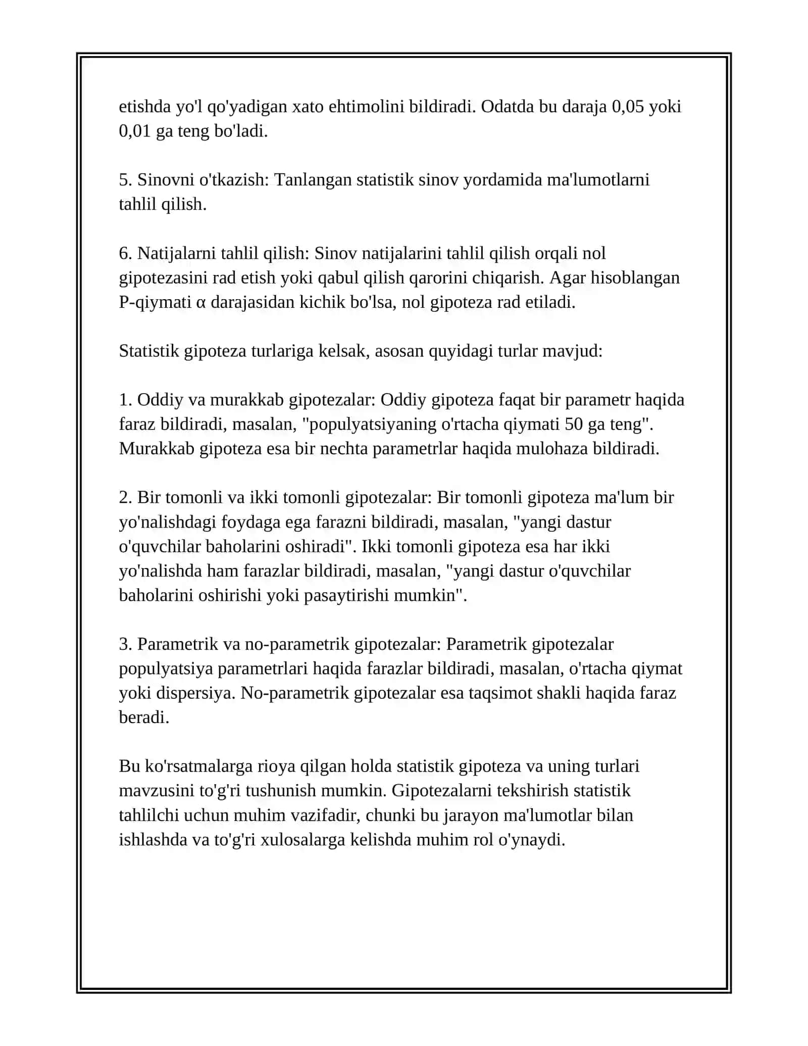 STATISTIK XULOSA 4