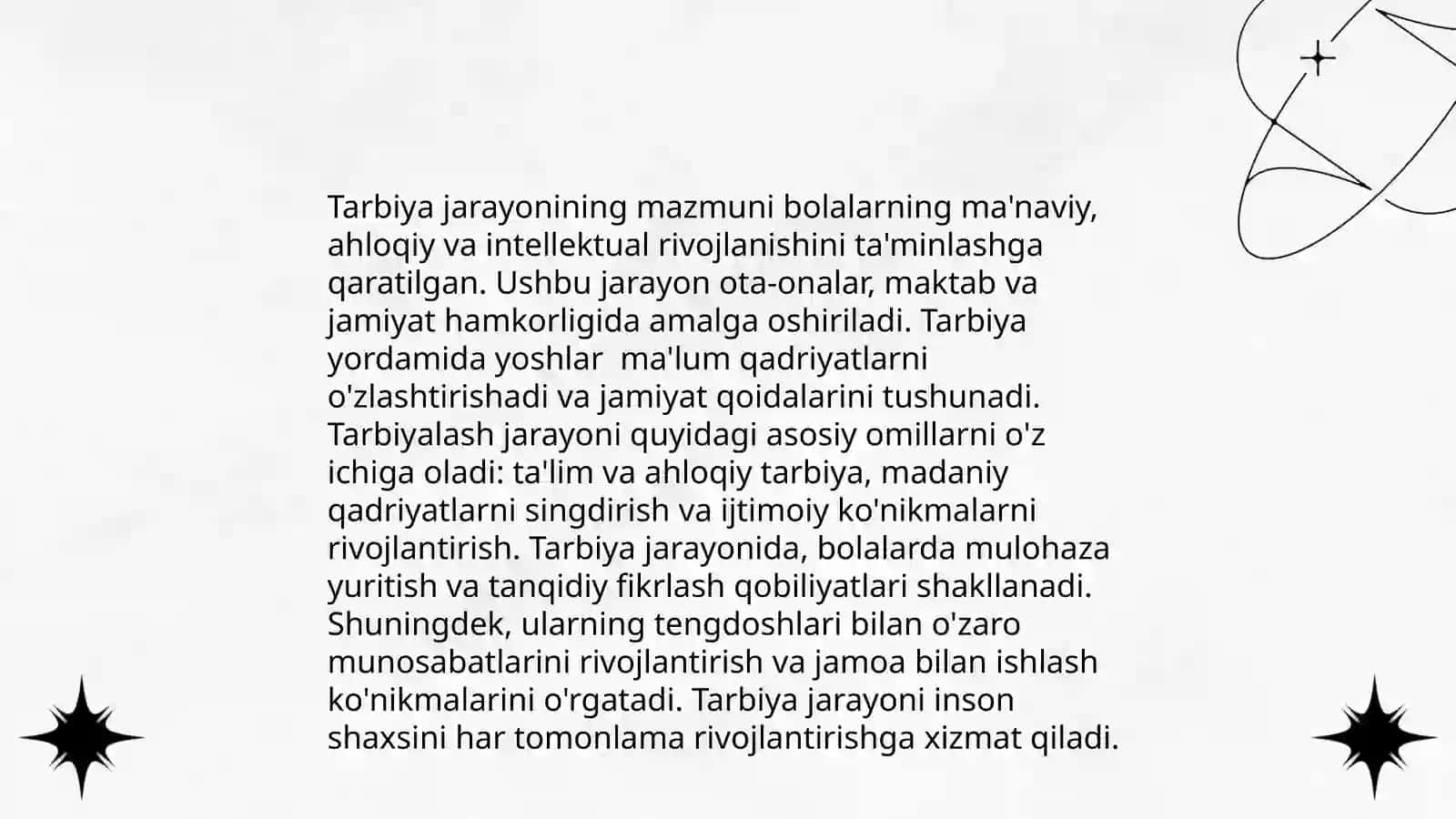 Tarbiya jarayonining mohiyati va mazmuni 4