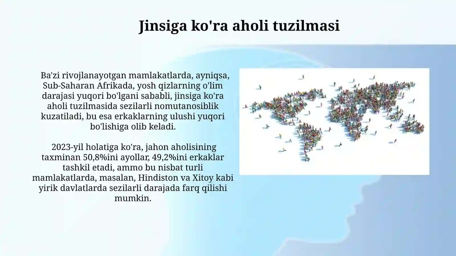 Jahon aholisi soni,o'sishi joylashishi 4