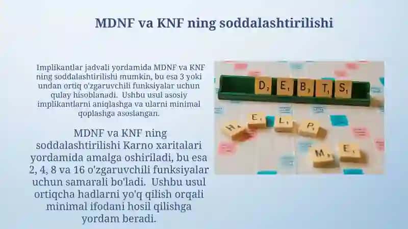 MDNF va KNF o'rtasidagi bog'liqlik 4
