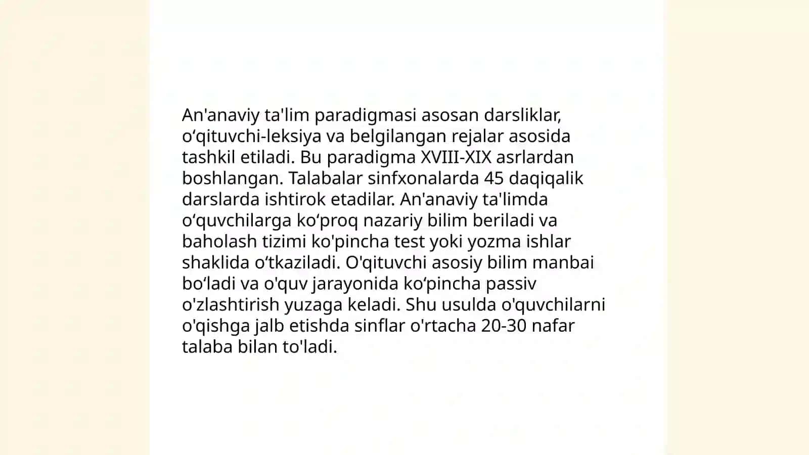 Didaktika taʼlim nazariyasi.Taʼlim paradigmalari 4