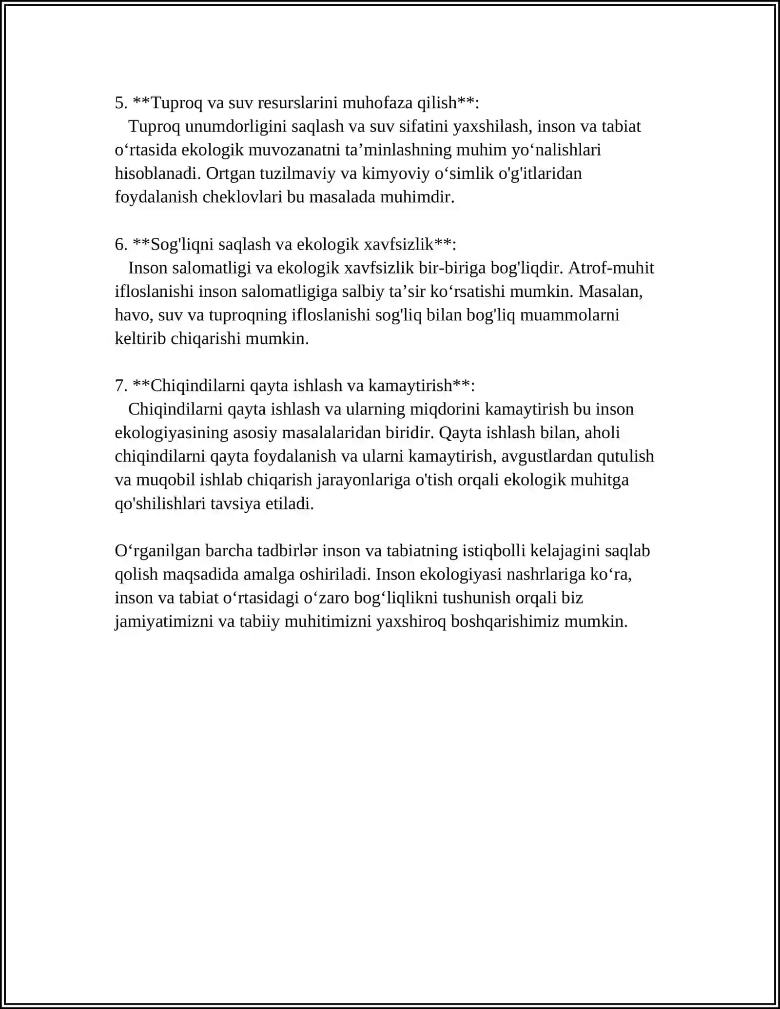 INSON EKOLOGIYASI VA ADAPTATSIYASI 4