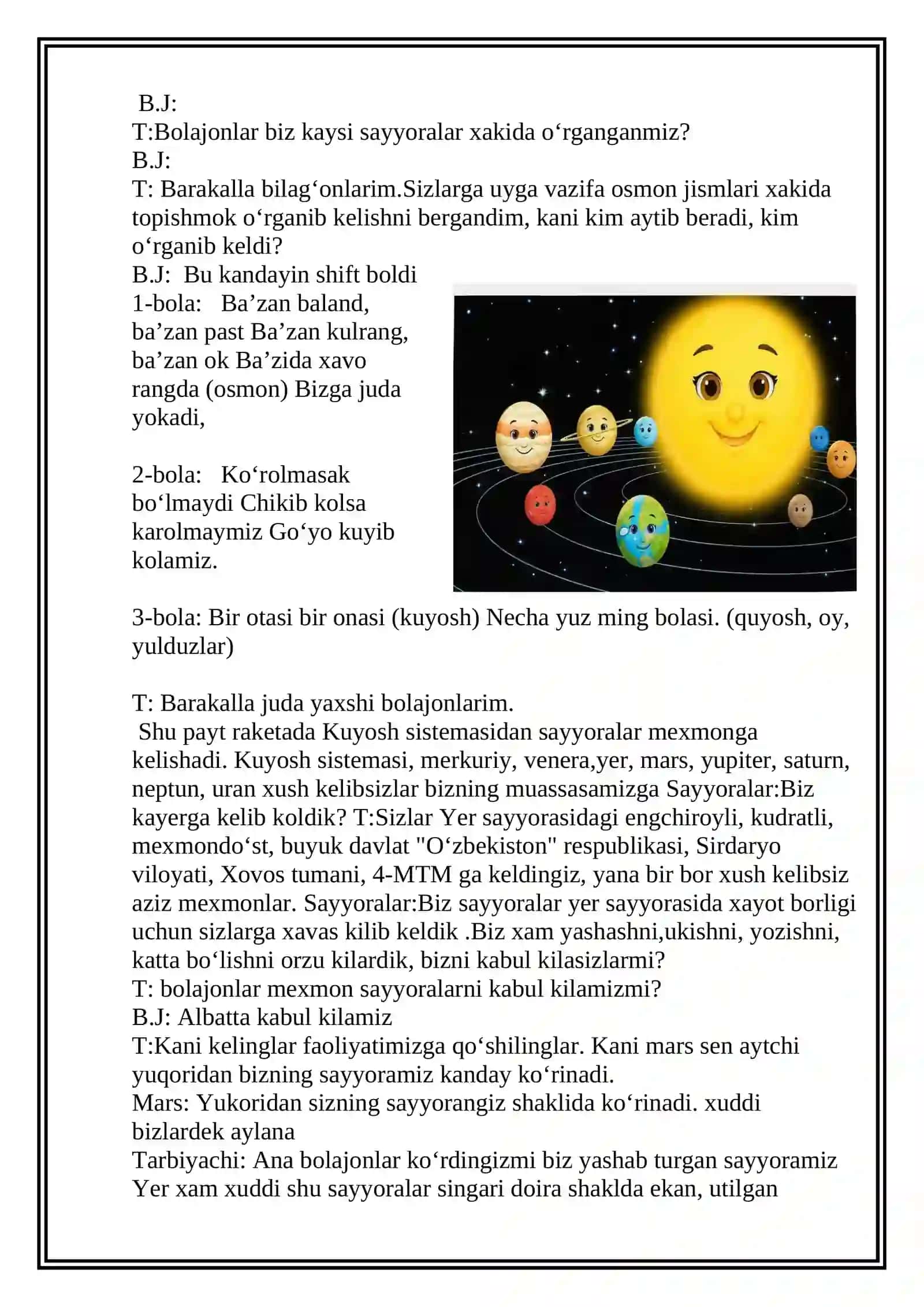Yer sayyorasi umumiy uyimiz 4