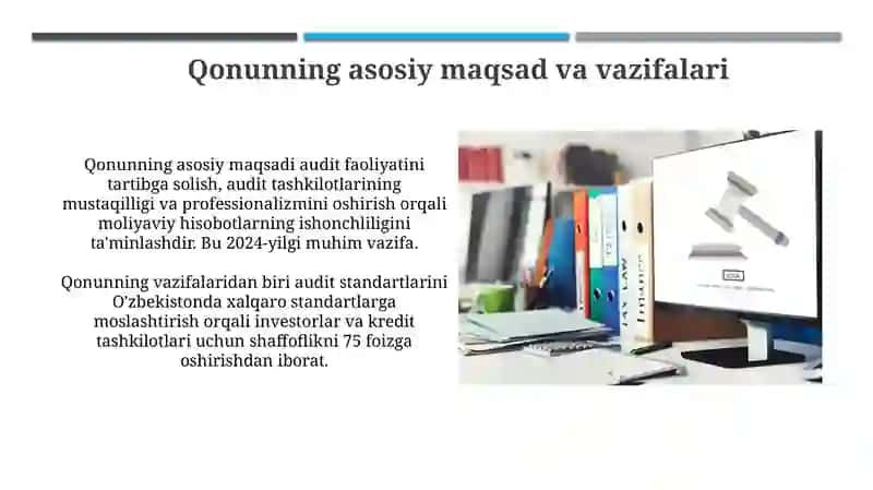 Auditorlik faoliyati to'g'risidagi qonun va uning ahamiyati 4