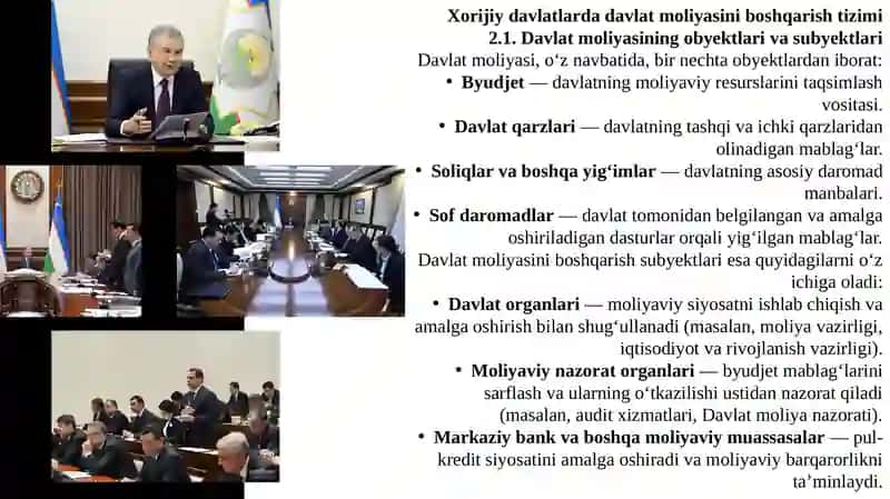 Davlat moliyasi boshqarish organlarining vakollari 4