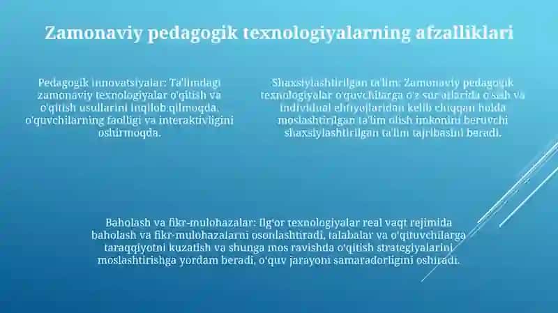 Zamonaviy Pedagogik Texnalogiyalar 4