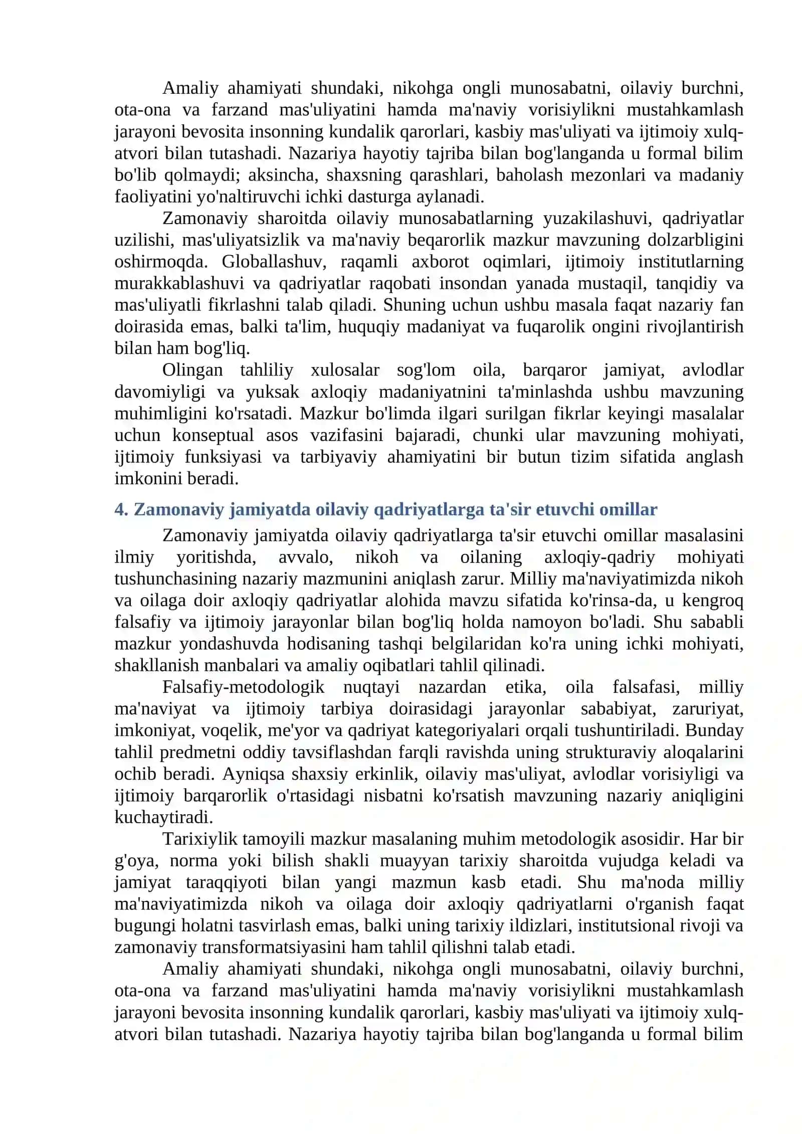 Nikoh va oilaga doir axloqiy qadriyatlar 4