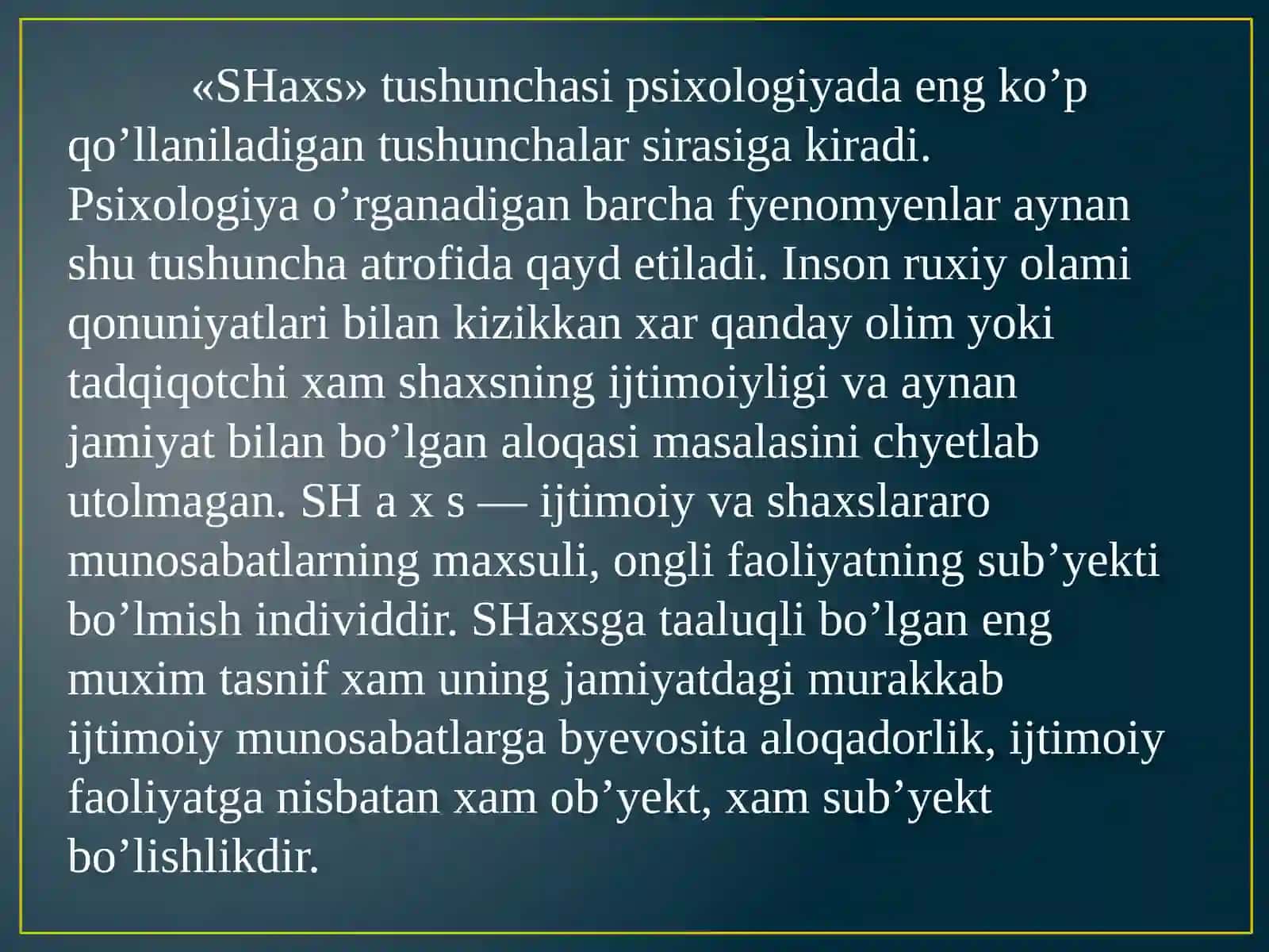 SHAXSNING IJTIMOIYLASHUVI IJTIMOIY USTANOVKALAR 4