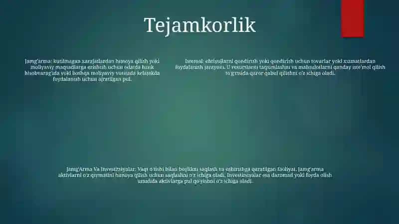 Istemol, Jamg'Arma va Investitsiyalar 4