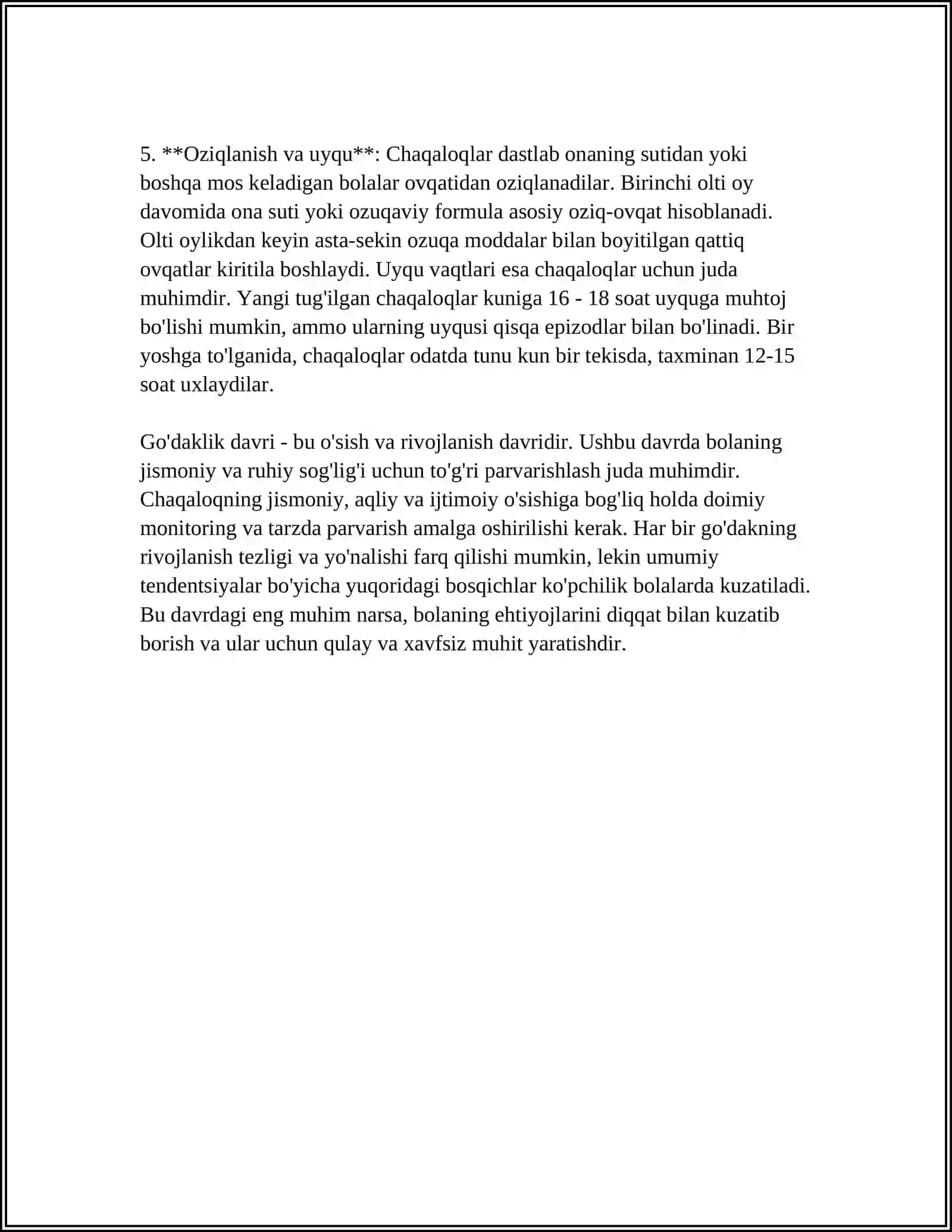 GO'DAKLIK DAVRI PISIXOLOGIYASI XUSUSIYATALARI 4