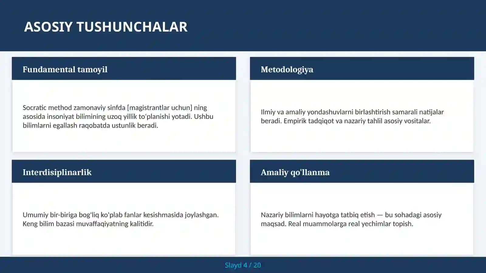 Socratic method zamonaviy sinfda [magistrantlar uchun] 4