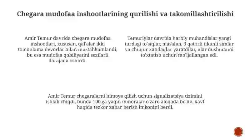 Amir Temur davlat chegaralarini mustaxkamlash 4