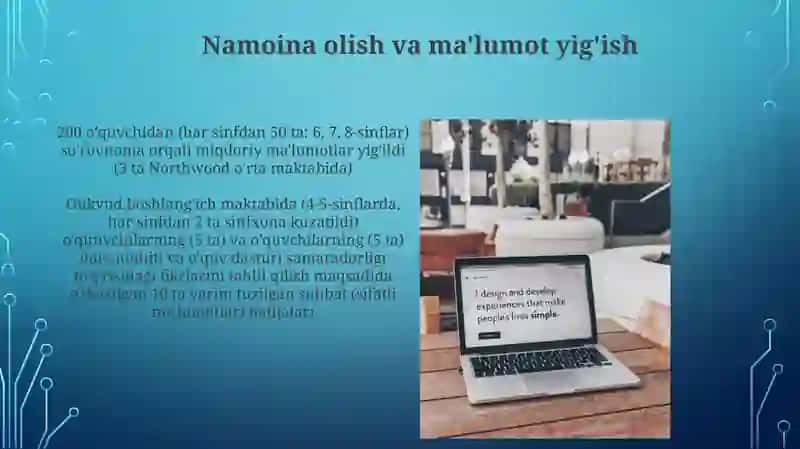 Ta'lim sifatini loyihalashtirish bo'yicha talabalar bilan test o'tkazish 4