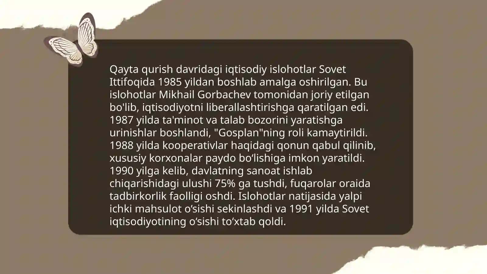 Qayta qurish davridagi iqtisodiy islohotlar 4