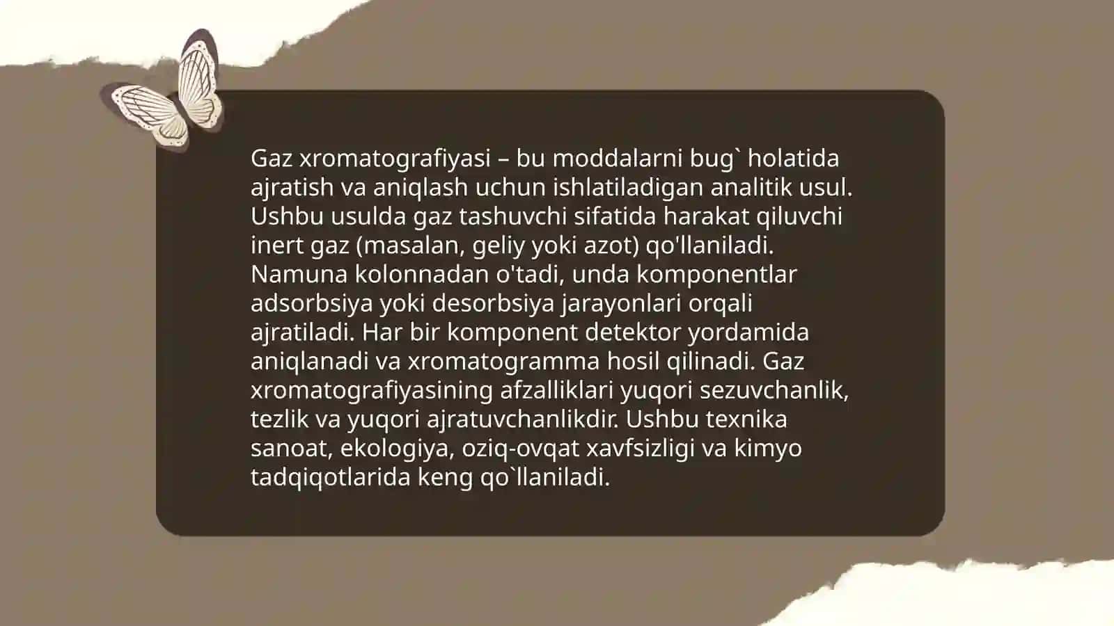 Zaharli moddalar tahlilida YUSSX usuli 4