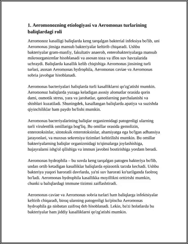 BALIQLARNING AEROMONOZ, PSEVDOMONOZ VA BRONXIOMIKOZ KASALLIGI 4
