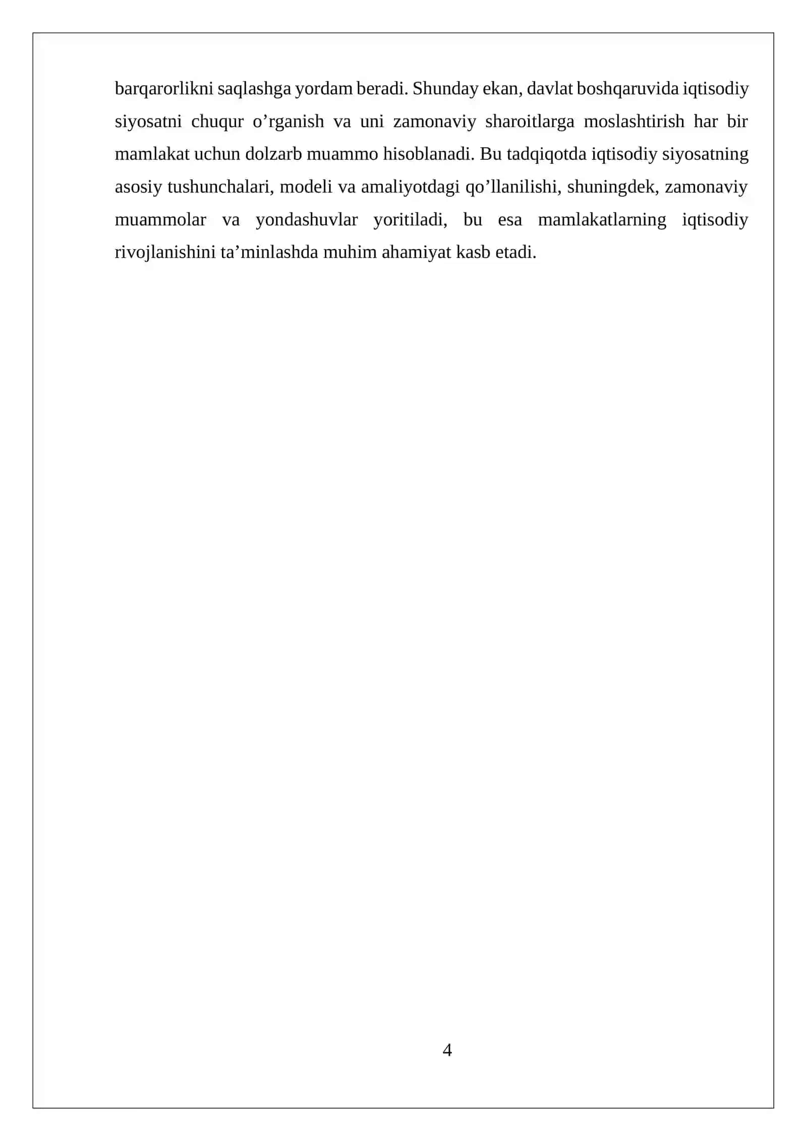 Davlat boshqaruvida iqtisodiy siyosat 4