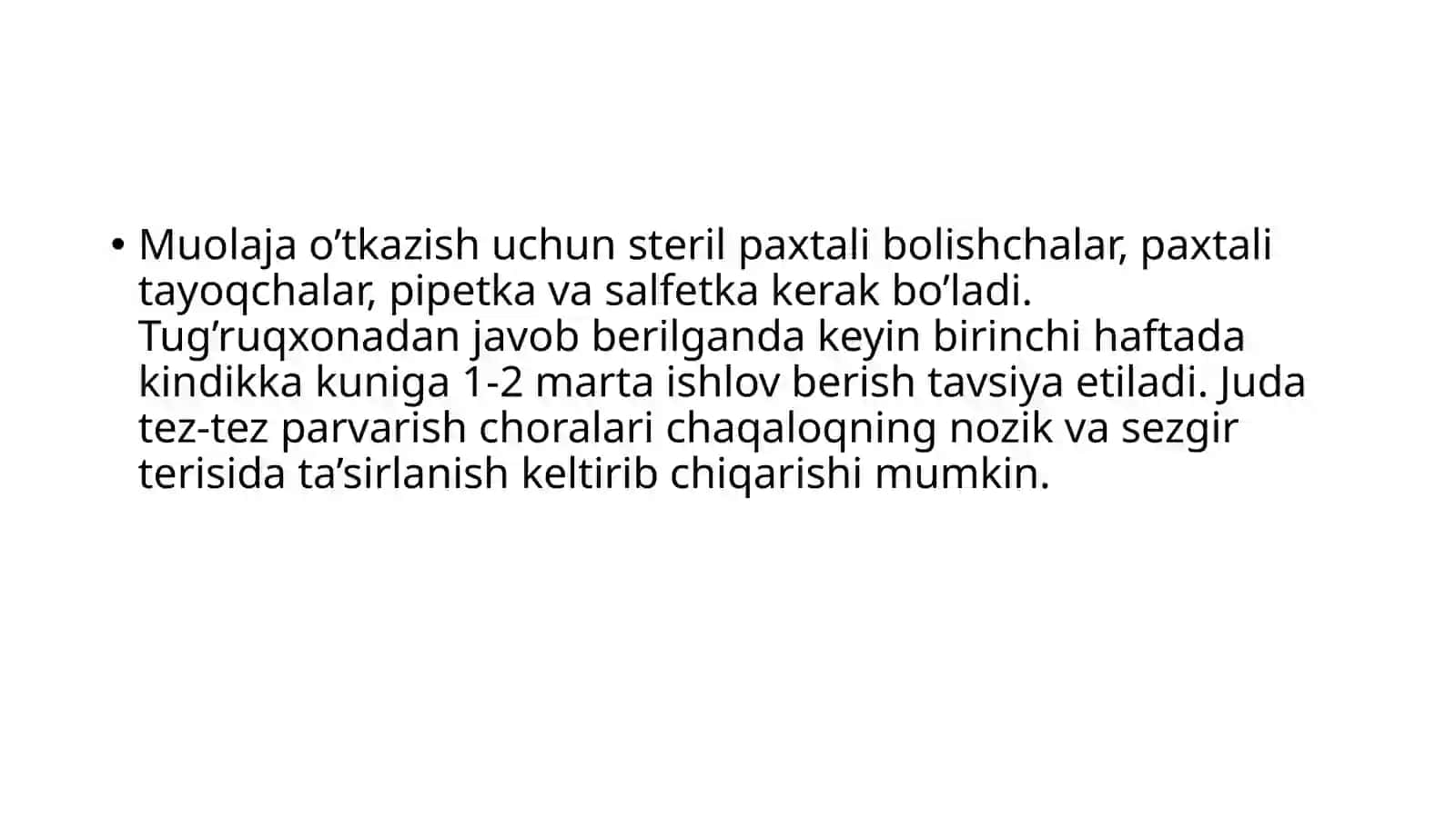 Oy kuni etib tug’ilgan chaqaloqlar va ularni parvarishlash 4