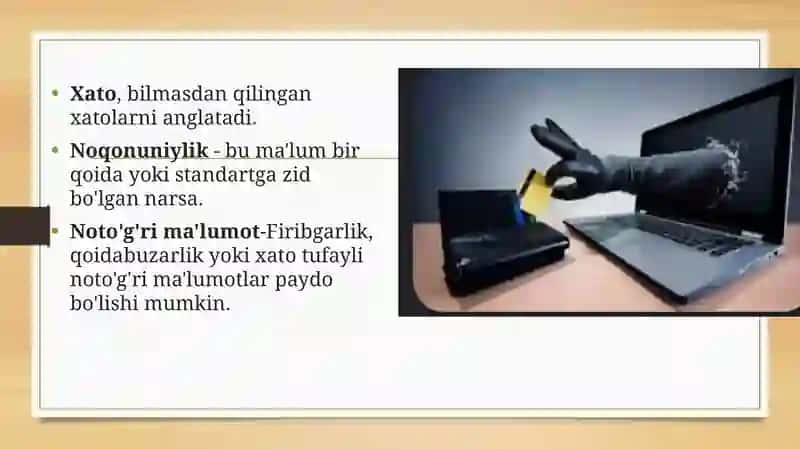 FIRIBGARLIKNI ANIQLASH VA UNI OLDINI  OLISH 4