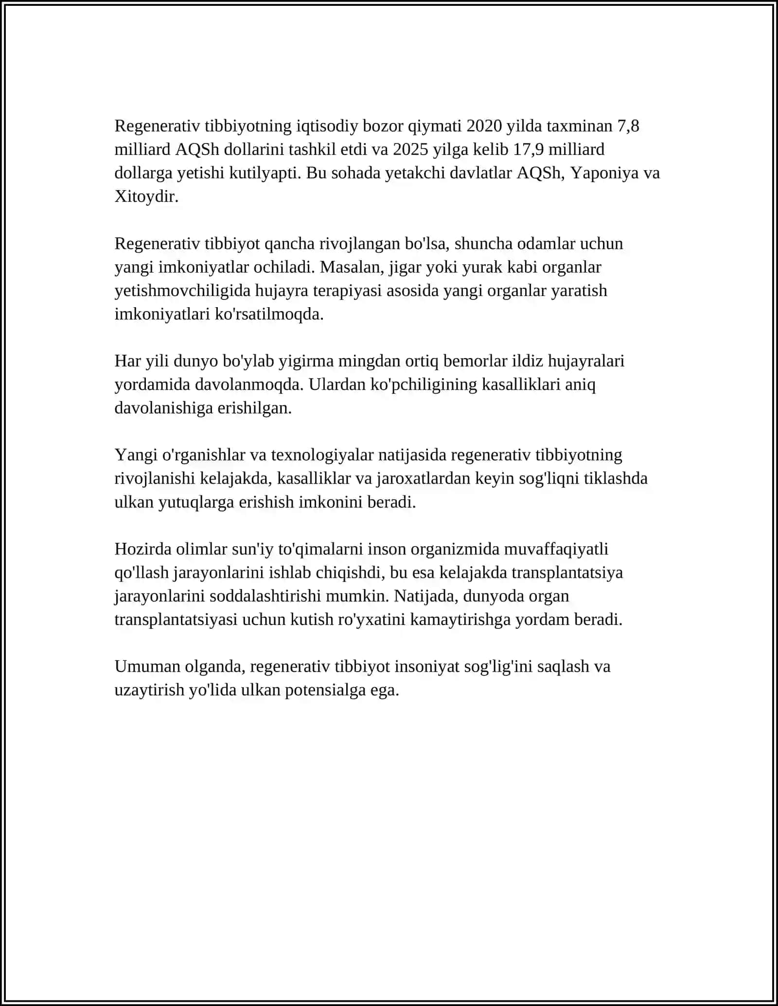 Regenerativ tibbiyot 4